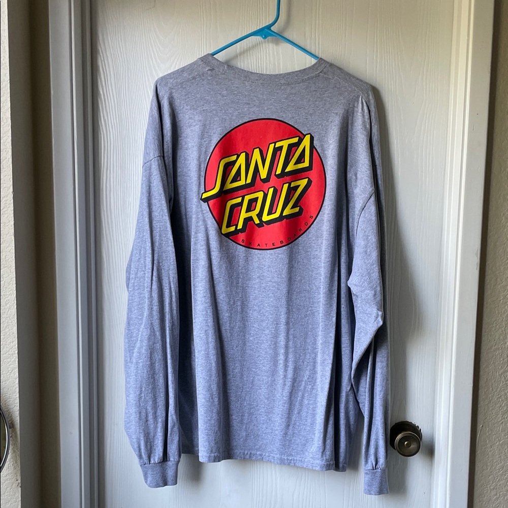 Santa Cruz Skateboards Heather Gray Long Sleeve Tee